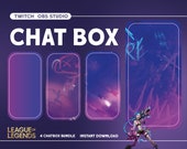 Jinx League of Legends Twitch Chatbox: Streamer Overlay (Digital Download)