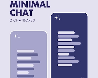 2 Purple Minimal Aesthetic Twitch Chat box | Cute Chatbox Twitch Chat Purple Stream | OBS and Streamlabs OBS | Twitch Chatbox Overlay