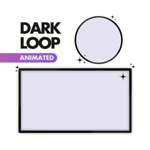 Neon Webcam Overlay, Black Circular Frame with Animated and Static Options