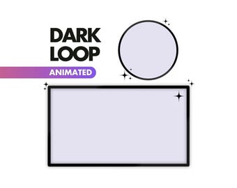 Neon Webcam Overlay, Black Circular Frame with Animated and Static Options
