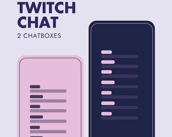2 Purple Pink Cute Minimal Aesthetic Twitch Chatbox | Cute Chat box  Streamers | 2 | OBS and Streamlabs OBS | Chatbox Purple Aesthetic