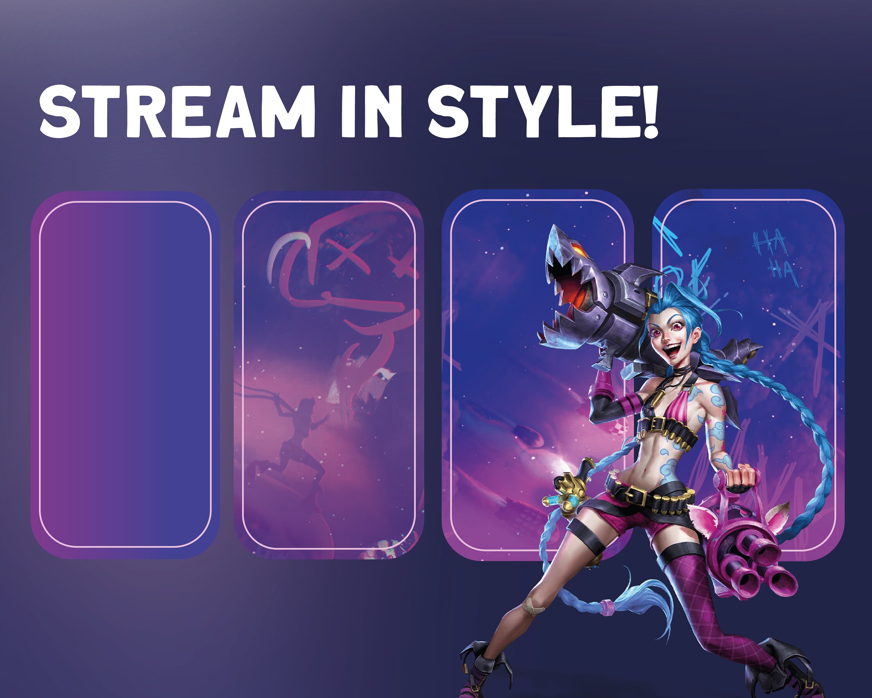 Twitch Chatbox | League of Legends - JINX Cute Aesthetic Chat Box for ...