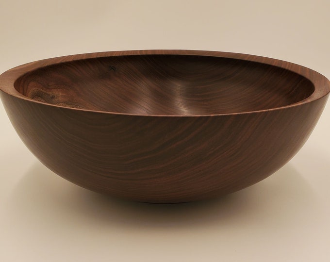 Stunning Large Deep Walnut Salad Bowl Etsy