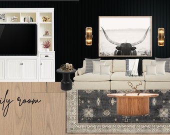 Modern Living Room, Interior Design Service-customized & Affordable ...