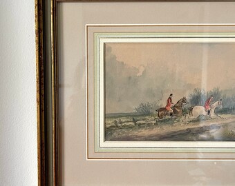 Vossenjacht aquarellen door Harry Hilton