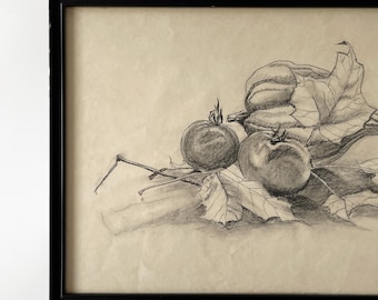 Vintage herfst stilleven schets
