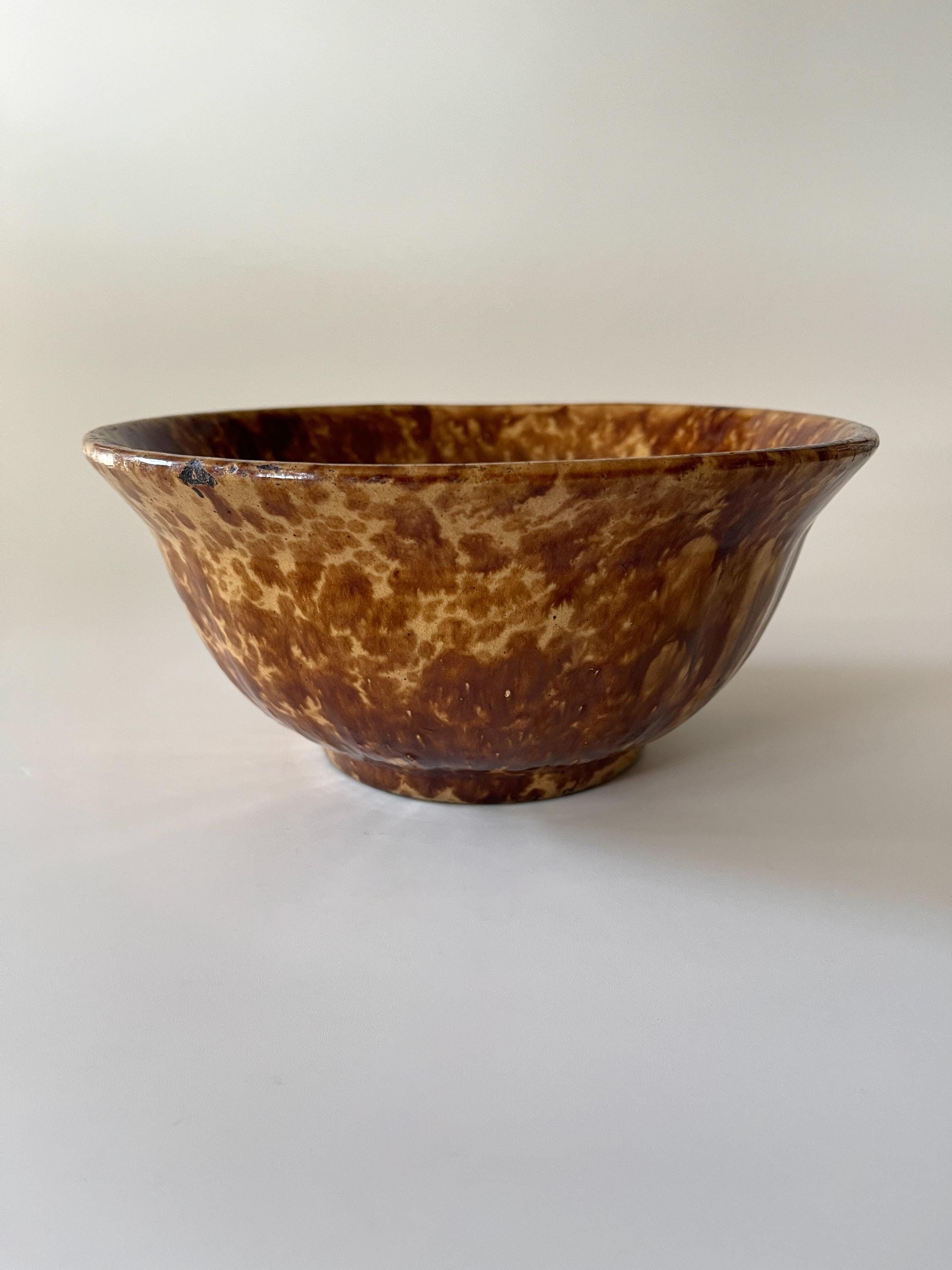 Antique Rockingham Bennington Pottery Bowl 1 - Etsy