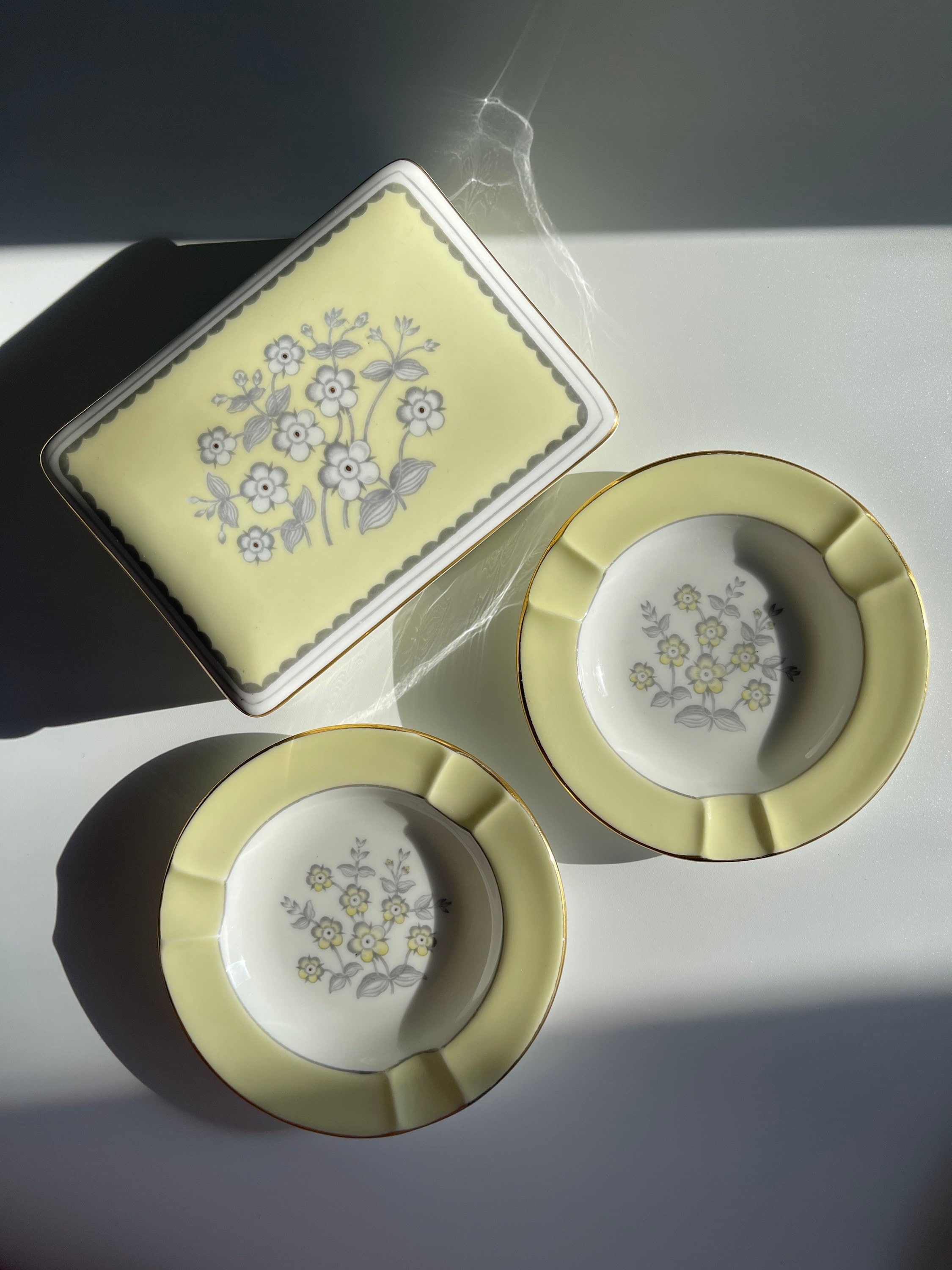 Vintage Wedgwood Cigarette Box and Ashtray Set