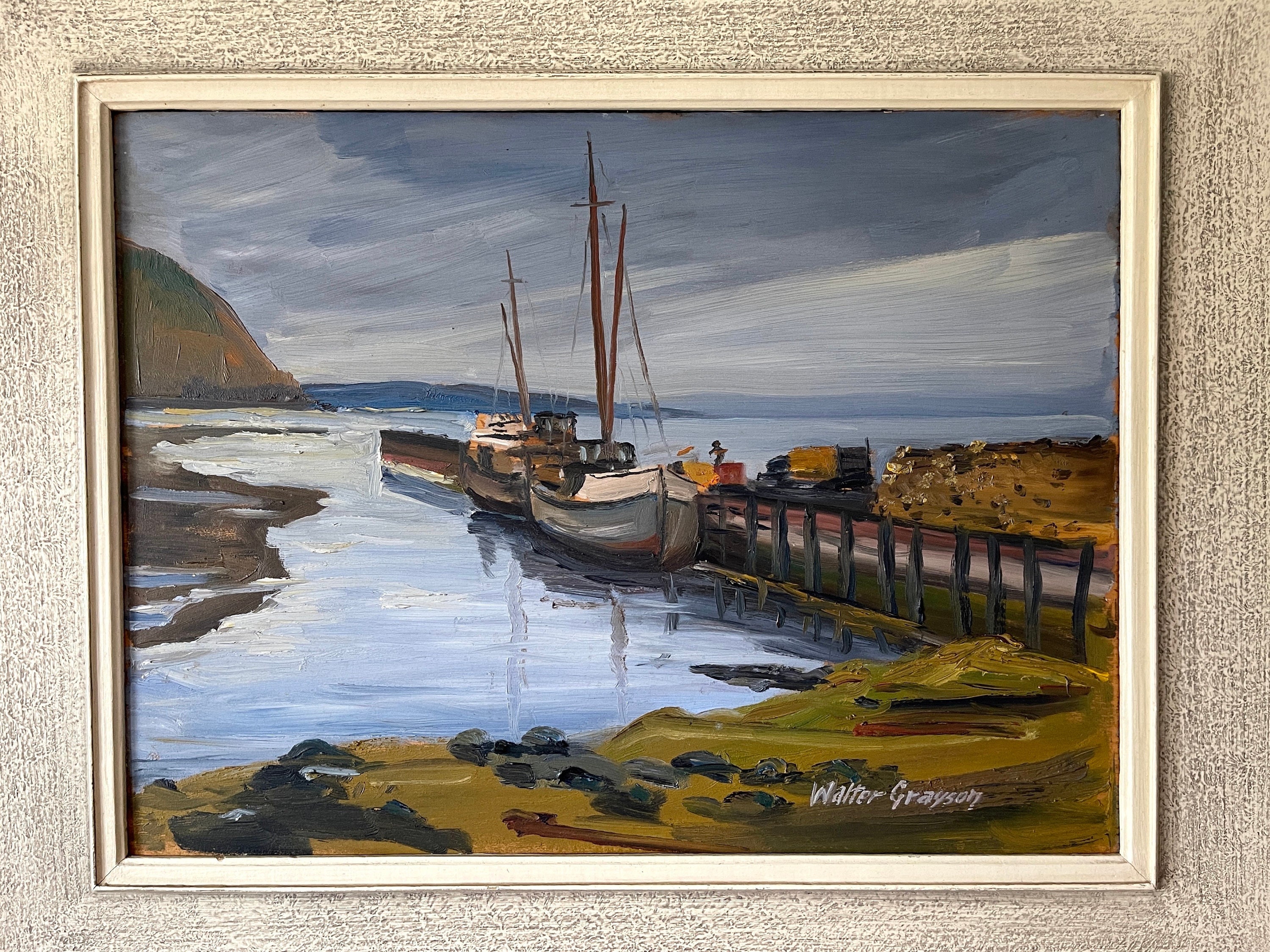 Origineel olieverfschilderij van de Canadese kunstenaar Walter Grayson