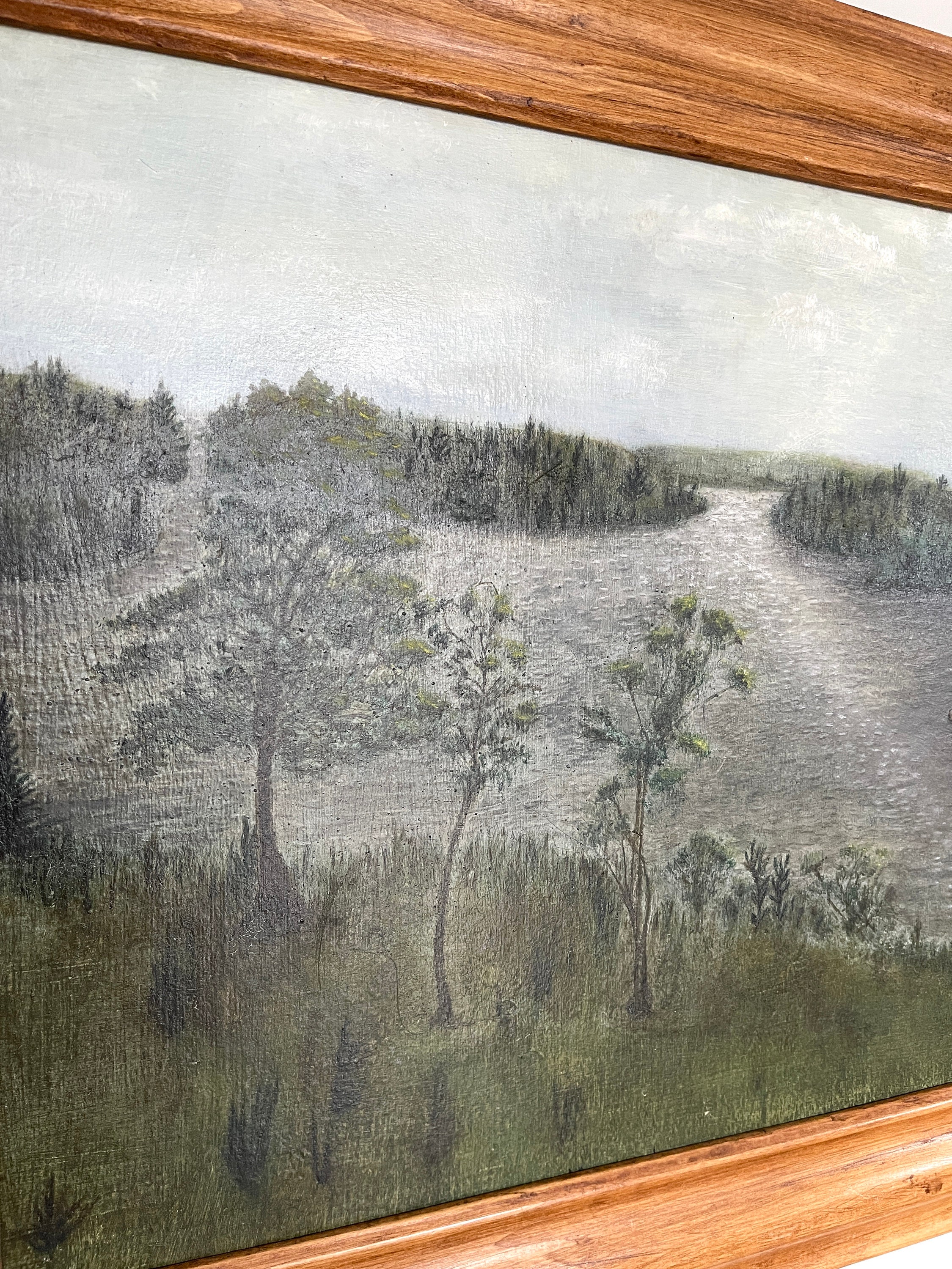 Naive Vintage Original Oil Landscape Painting Cedar Beach - Etsy