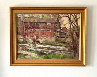 The Mill-olieverfschilderij van Roy Greenaway