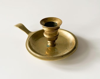 Vintage Solid Brass Chamberstick