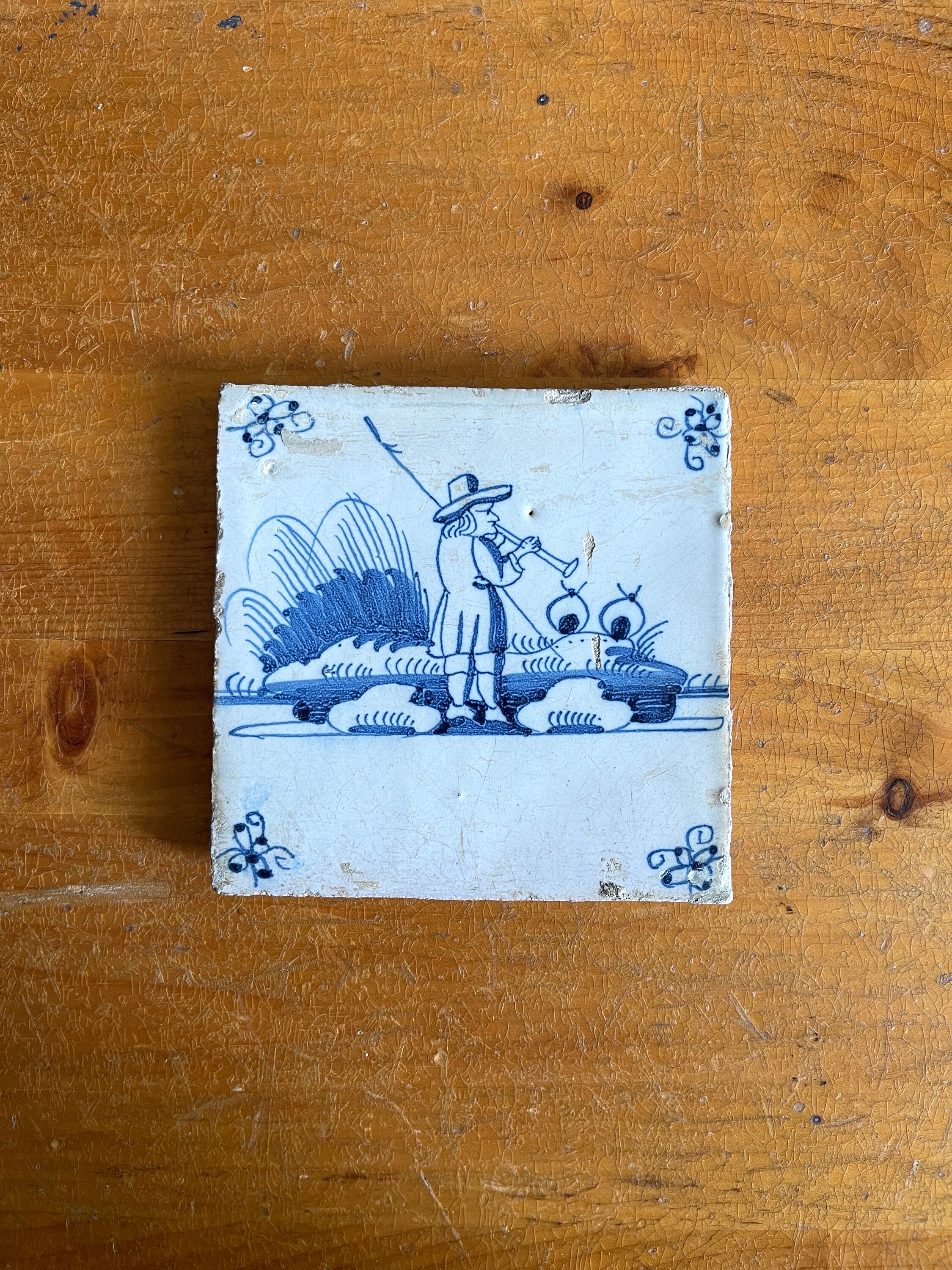 17～18世紀のアンティークデルフトブルータイル - Etsy 日本