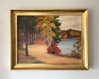 Lakeside Trail Oil Painting G. A. Kinnee