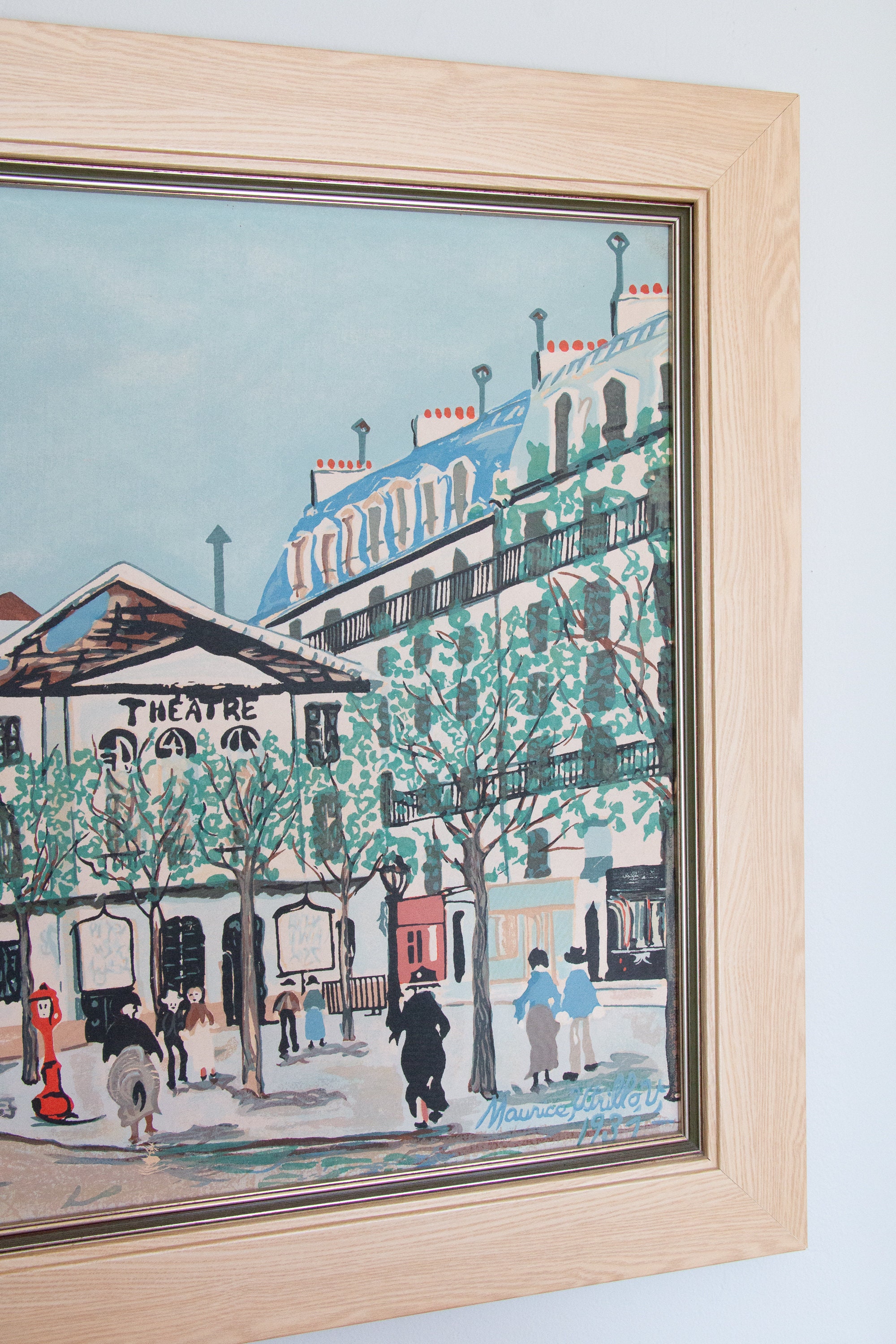 Vintage Maurice Utrillo Paris Lithograph Montmartre Theatre - Etsy