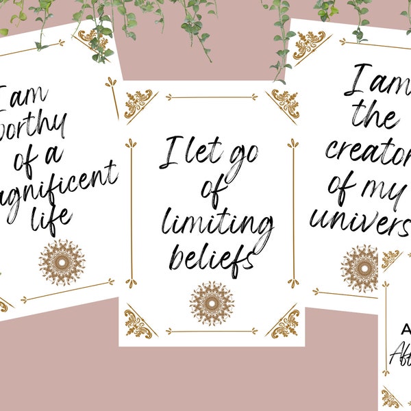 41 Printable Law of Attraction affirmations. Use the power of positive intentions to create the life you desire!