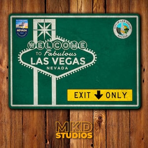 Welcome to Las Vegas - Nevada - US Sign, Street Sign, Traffic Sign, Memorabilia, Traffic, Souvenir, Highway, Interstate