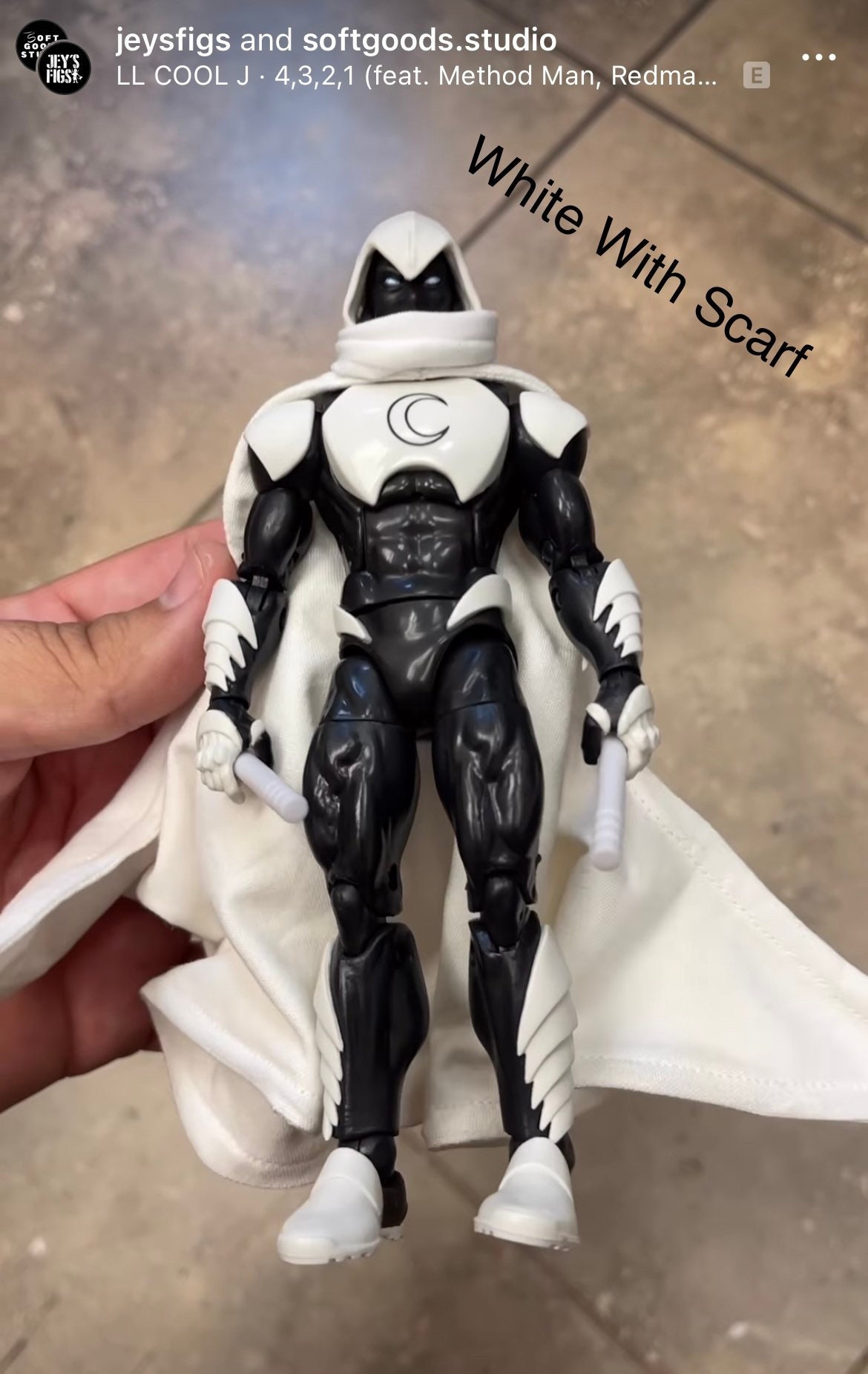 Light Gray Cape Half for Hasbro Marvel Legends Moon Knight