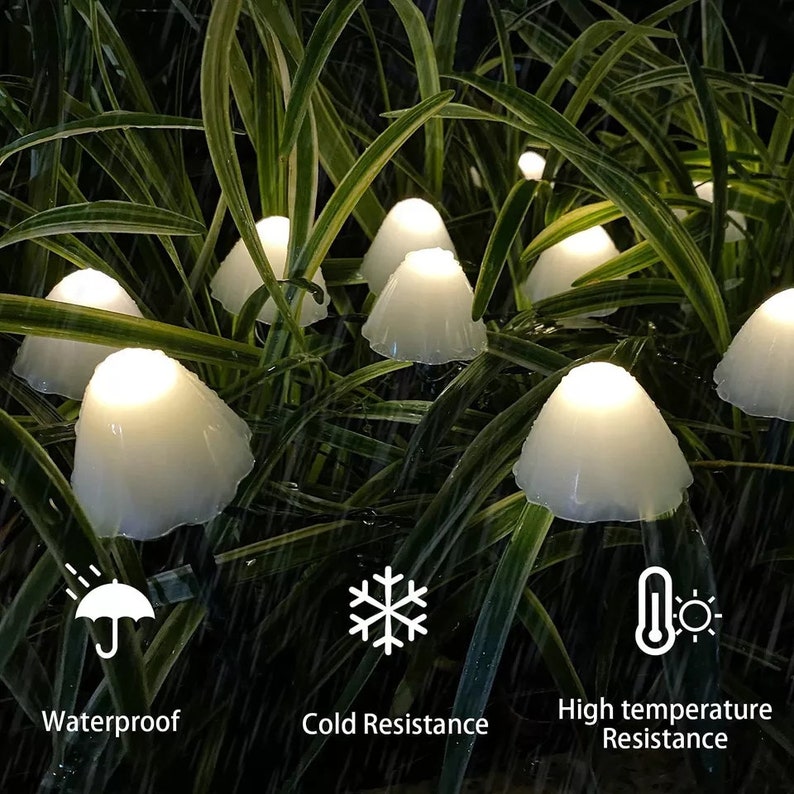 Mushroom Garden Solar Lights Garden Decor Lamps Mushroom Etsy