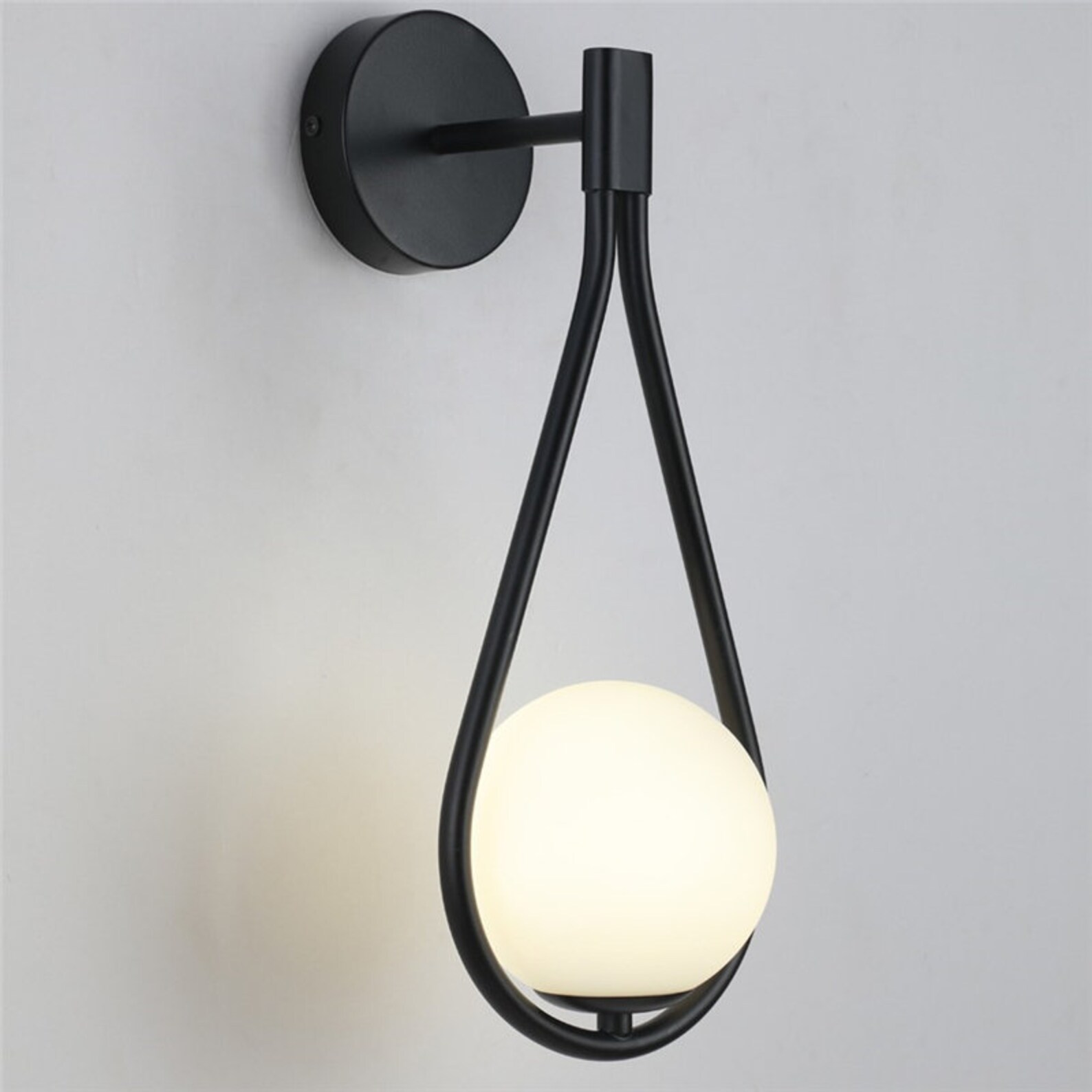 Minimalist Wall Lamp Wall Lamp Glass Ball Lamp Modern Etsy
