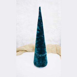 Velvet Yarn Christmas Tree Decor | Tiered Tray Decor | Coffee Table Decor | Rustic Mantel Decor | Winter Wedding Centerpiece