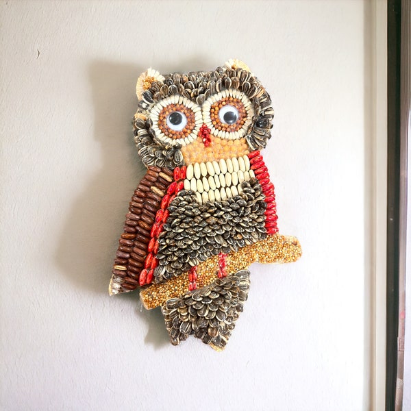 Vintage Hadnmade Wall Hanging Owl Decor 1970s Amazing Vintage Decoration