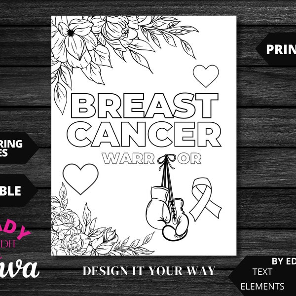 Printable 8.5 x 11 Coloring Page Template, Breast Cancer Coloring Pages, Breast Cancer Event, Breast Cancer Event, Activities,