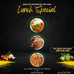 Editable Flyer Template, Food Flyer, Lunch Special, Catering Flyer, Restaurant Branding Flyer Template, Restaurant Opening, Flyer image 2