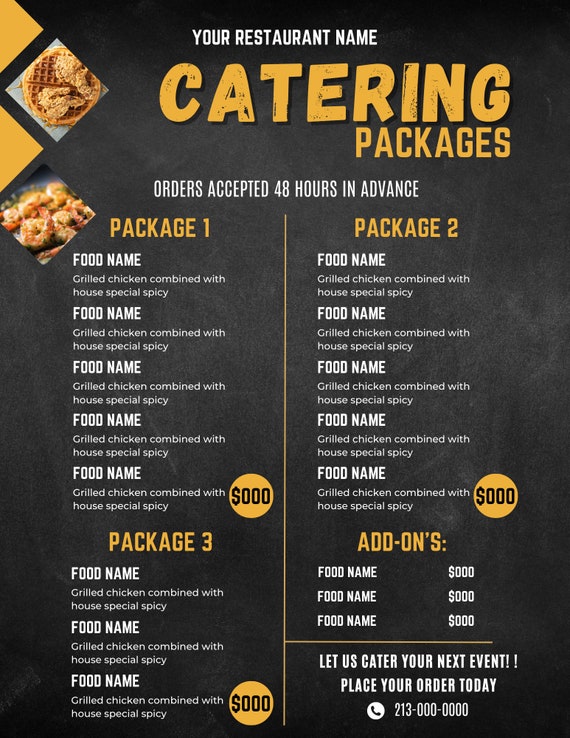 Discounted catering packages