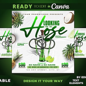 Bearbeitbare Flyer Vorlage, Bar und Grill Events, Club Flyer, Shisha Lounge, Shisha Menü, Shisha Business, After Work Flyer, Club Flyer