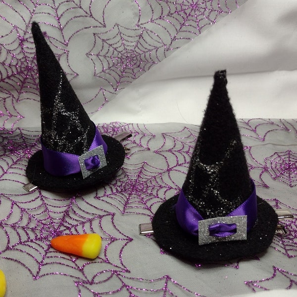 Cute Felt Witch Hat Clips