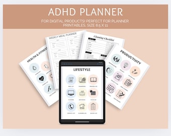 ADHD Planner Printable | Executive Function Toolkit | Focus & Productivity PDF for Women with ADHD