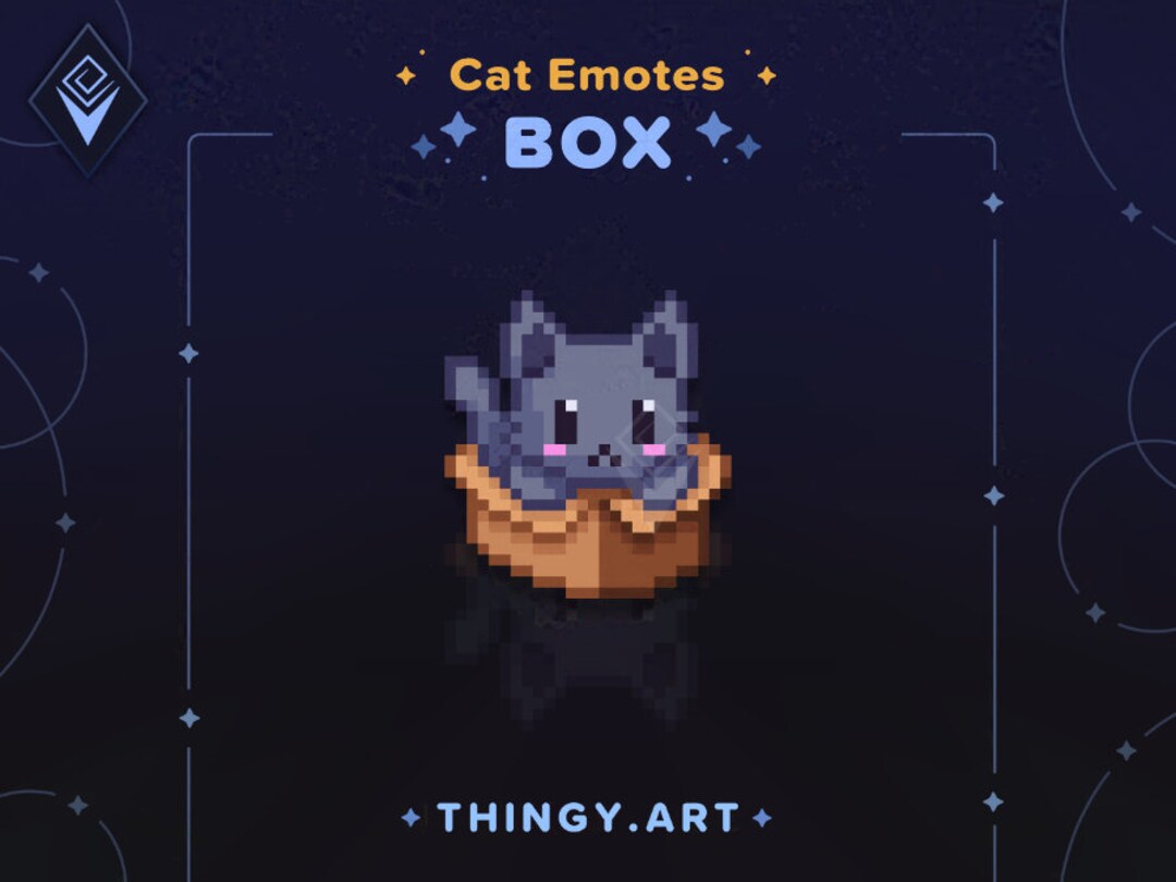 Black Box Cat Emote for Twitch / Youtube / Discord || Custom Twitch ...