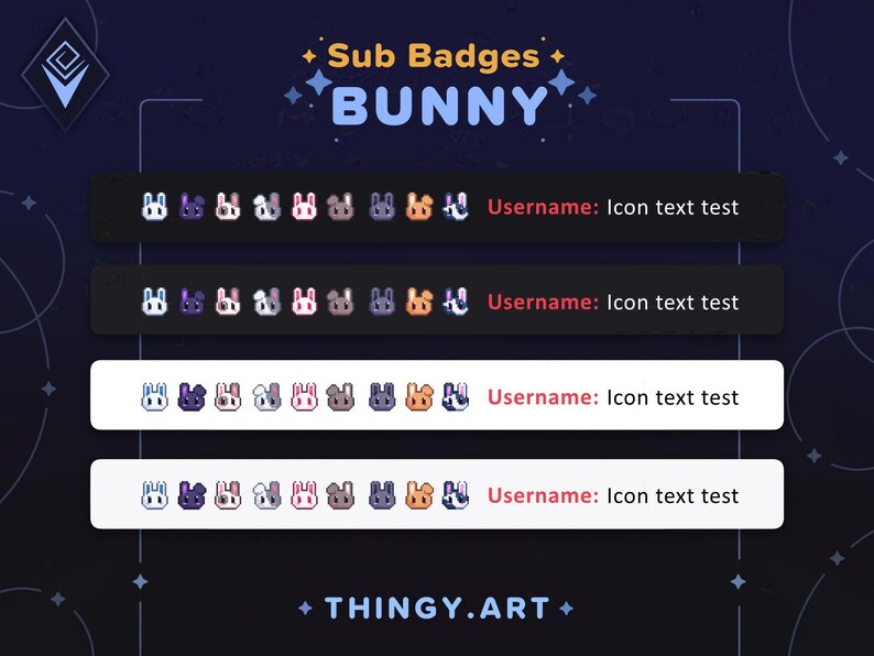 Meeting Roles Rabbit Icons Bunny Stream Badges for Twitch / Youtube / Discord || Bit Badges || Sub ...