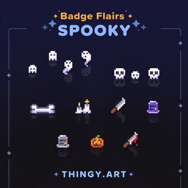 Spooky Flairs Twitch Badge Flairs || Twitch Sub Badges || Twitch Sub Badge Flairs