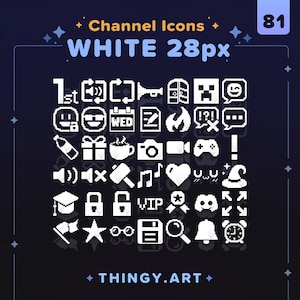 81 Twitch Channel Point Icons 28px || Twitch Graphics