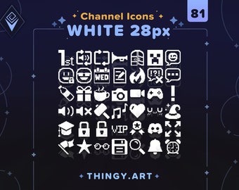 81 Twitch Channel Point Icons 28px || Twitch Graphics