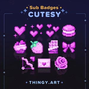 Cutesy Stream Badges for Twitch / YouTube / Discord || Bit Badges || Sub Badges || Loyalty Badges || Discord Roles