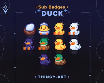 Duck Stream Badges for Twitch / YouTube / Discord || Bit Badges || Sub Badges || Loyalty Badges || Discord Roles