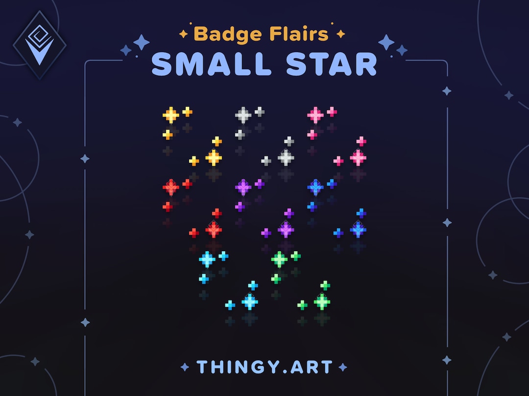 Small Star Twitch Badge Flairs || Twitch Sub Badges || Twitch Sub Badge ...