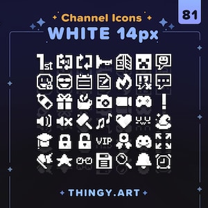 81 Twitch Channel Point Icons 14px || Twitch Graphics