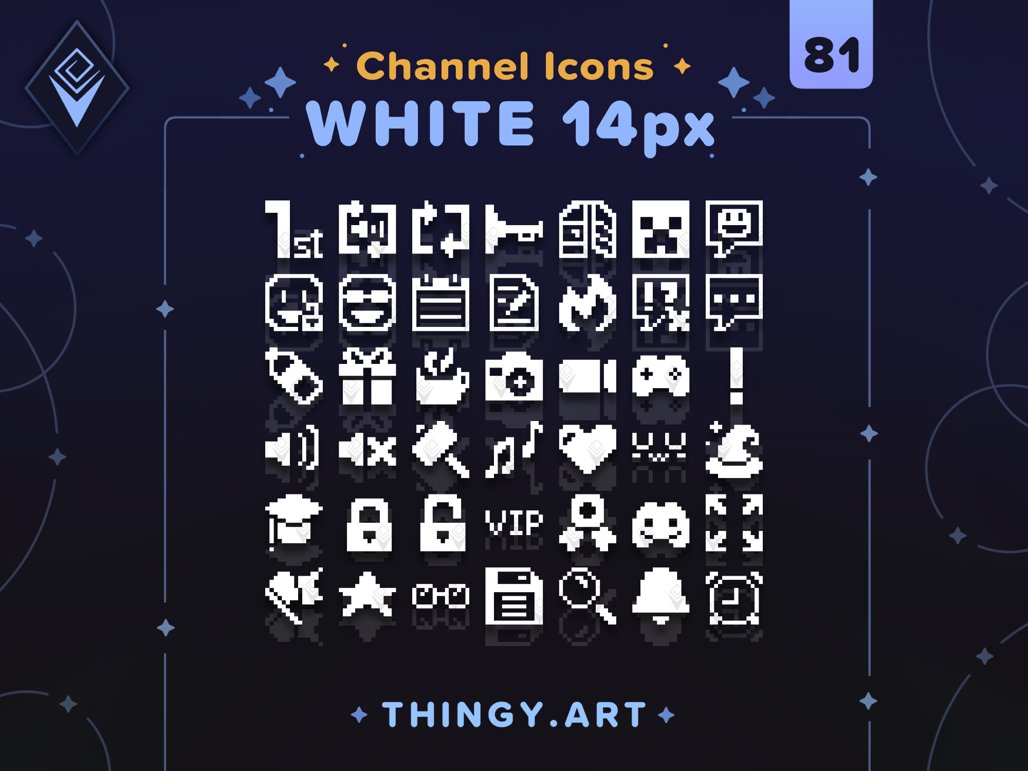 81 Twitch Channel Point Icons 14px || Twitch Graphics