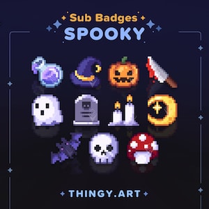 Spooky Stream Badges for Twitch / YouTube / Discord || Bit Badges || Sub Badges || Loyalty Badges || Discord Roles