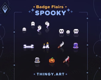 Spooky Flairs Twitch Badge Flairs || Twitch Sub Badges || Twitch Sub Badge Flairs