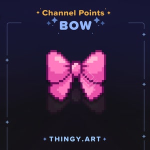Pink Bow Twitch Channel Points || Twitch Channel Point Icon || Twitch Graphics
