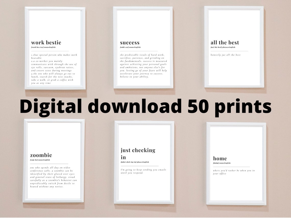 Office Wall Art Set 50 PRINTABLES Mega Bundle Home - Etsy