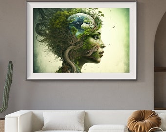 Pachamama Earth Mother Gaia Art Print - Etsy