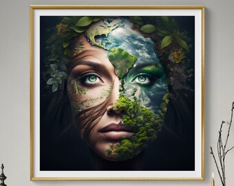 Pachamama Earth Mother Gaia Art Print - Etsy