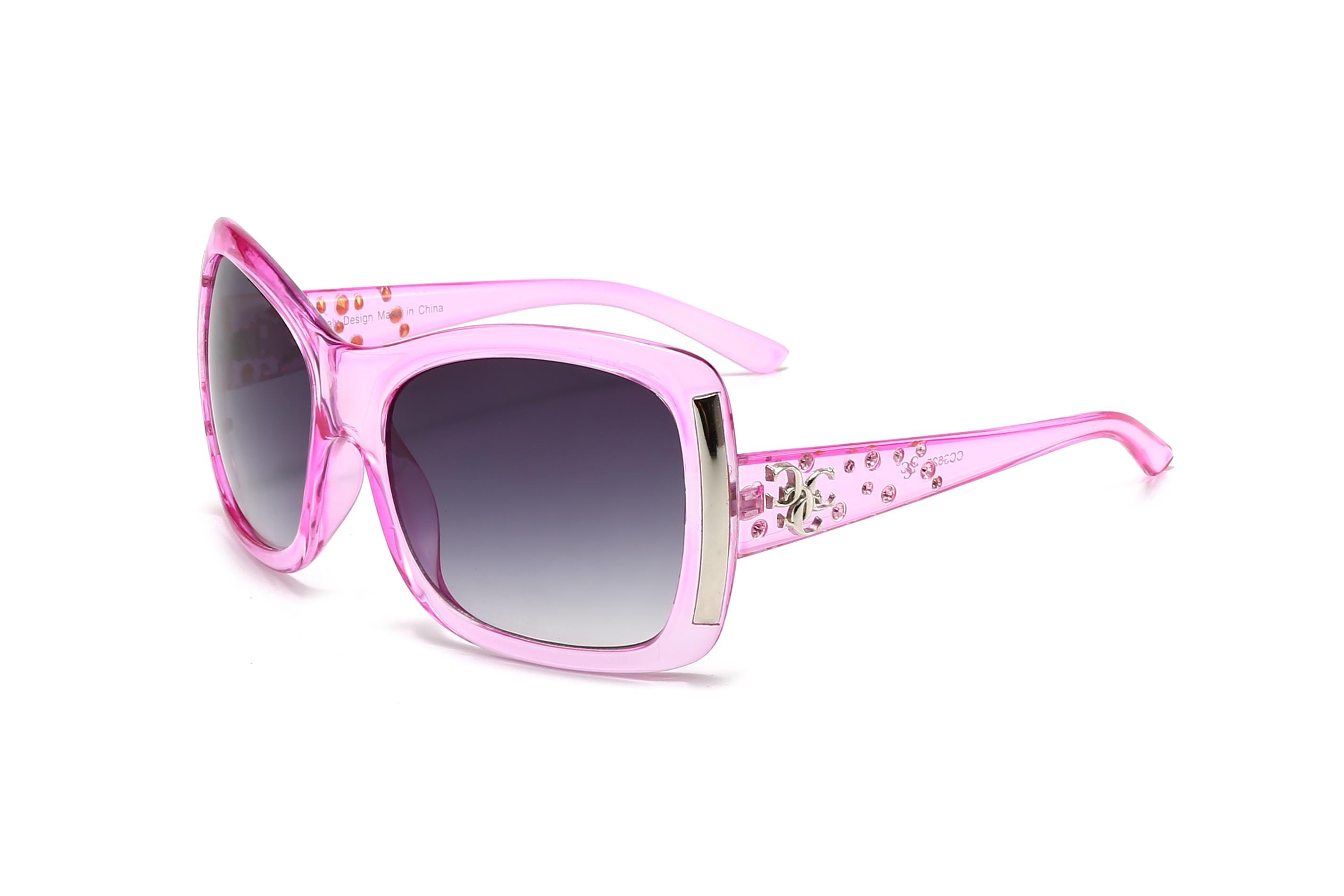 Rhinestone Oversized Sunglasses: Colorful Jelly Frame, UV400 