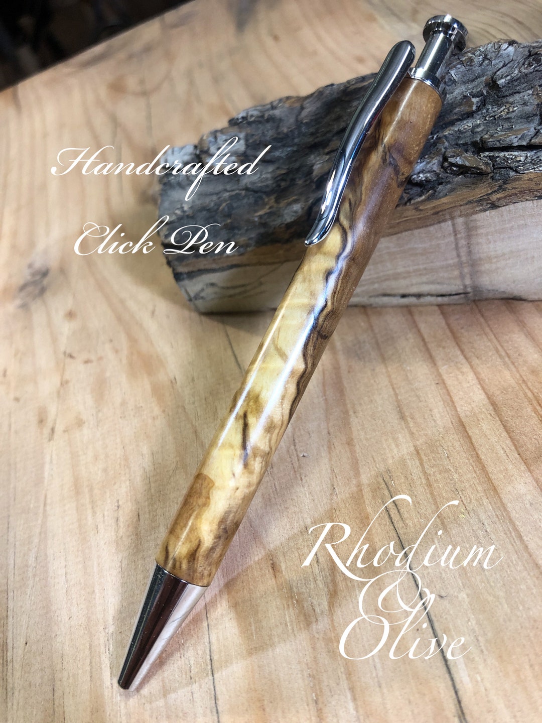 Australian Made Ballpoint Click Pen Handcrafted From Olive Etsy